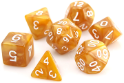 Die Hard: Poly RPG Dice Set: GOLD SWIRL W/ WHITE 