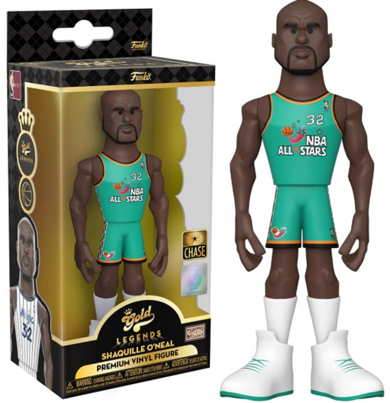 Funko Gold Legends: Basketball: NBA - Shaquille ONeal (Magic) CHASE 