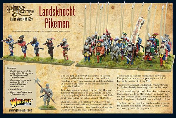 Warlord Games - Pike & Shotte: Italian Wars 1494-1559: Landsknecht ...