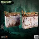 Plast Craft Games: Malifaux Terrain ColorED: QUARANTINE ZONE- SIMPLE WALLS 