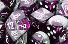 Chessex (26232): D10: Gemini: Purple Steel/White 
