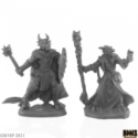 Reaper Bones Black: Dragonfolk Wizard and Cleric 