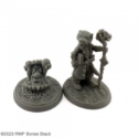 Reaper Bones Black: Otterfolk Mage and Familiar 