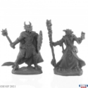 Reaper Legends: Dragonfolk Wizard and Cleric 