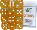 Role 4 Initiative: 12 D6 Pips Dice Set: Diffusion Citrus 18MM 