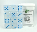 Role 4 Initiative: Dice Set: 12d6: Translucent White and Light Blue (18mm)  