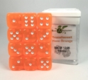 Role 4 Initiative: Dice Set: 12d6: Translucent Neon Organge and White (18mm) 