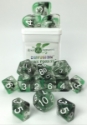 Role 4 Initiative: Polyhedral 15 Dice Set: Diffusion Dark Forest (Arch D4) 