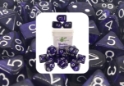 Role 4 Initiative: Polyhedral 15 Dice Set: Marble Purple with White (Arch D4) 