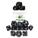 Role 4 Initiative: Polyhedral 15 Dice Set: Opaque Black And White (Arch D4)  