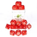 Role 4 Initiative: Polyhedral 15 Dice Set: Opaque Red And White Arch D4 
