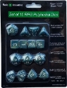 Role 4 Initiative: Polyhedral 15 Dice Set: SEA DRAGON SHIMMER W/ WHITE 