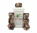 Role 4 Initiative: Polyhedral 7 Dice Set: Diffusion Lava Field Arch D4  