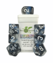 Role 4 Initiative: Polyhedral 7 Dice Set: Diffusion Midnight Arch D4 