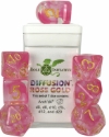 Role 4 Initiative: Polyhedral 7 Dice Set: Diffusion Rose Gold Arch D4  