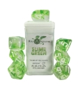 Role 4 Initiative: Polyhedral 7 Dice Set: Diffusion Slime Green (Arch D4) 