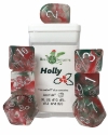 Role 4 Initiative Polyhedral 7 Dice Set: Holi-Dice Holly 