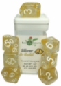 Role 4 Initiative Polyhedral 7 Dice Set: Holi-Dice Silver and Gold 