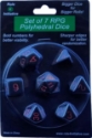 Role 4 Initiative Polyhedral 7 Dice Set: Opaque Black with Red Numbers 