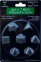 Role 4 Initiative Polyhedral 7 Dice Set: Opaque Dark Gray with Black Numbers 