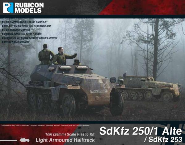 Rubicon Models (28mm): German SdKfz 250/1 Alte/SdKfz 253 