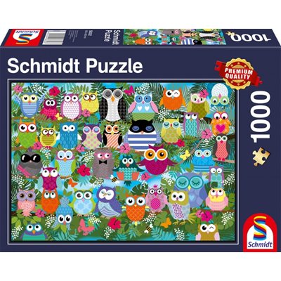 Schmidt Spiele Puzzles (1000): Collage of Owls II 