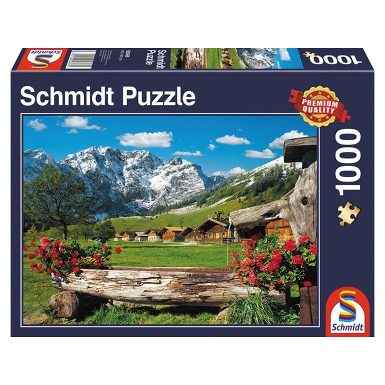 Schmidt Spiele Puzzles (1000): Mountain Paradise (DAMAGED) 