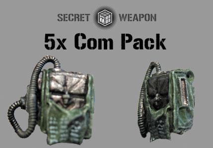 Secret Weapon Miniatures: Conversion Bits: Communications Backpacks 