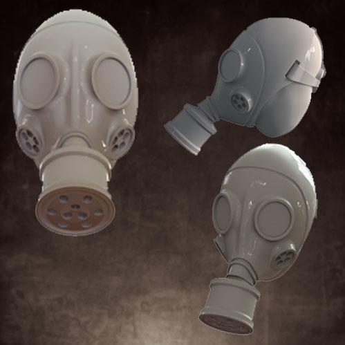 Secret Weapon Miniatures: Conversion Bits: Head Swaps- Gas Mask - No Helmet 