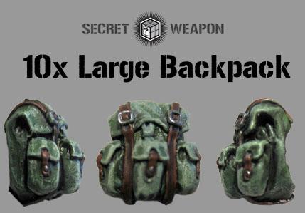 Secret Weapon Miniatures: Conversion Bits: Large Backpacks 