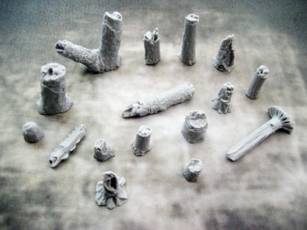 Secret Weapon Miniatures: Conversion Bits: Tree Stumps 