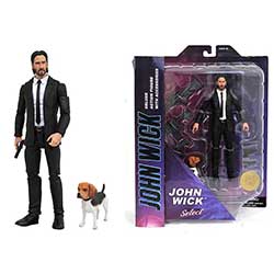 John Wick Select Black Suit John Wick Movie 7" Action Figure with dog! 