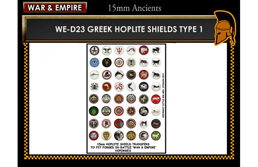Shield Transfers: Greek Hoplite shields TYPE 1 
