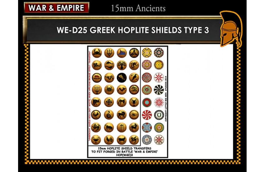 Shield Transfers: Greek Hoplite shields TYPE 3 