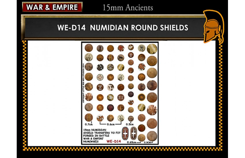 Shield Transfers: Numidian round shields 