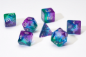 Sirius Dice 7 Die Set: Blue Aurora Semi-Transparent Resin 