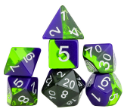 Sirius Dice 7 Die Set: Diagonal Slick Sea Glass 