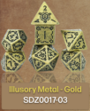 Sirius Dice 7 Die Set: Illusory Metal: Gold 