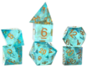 Sirius Dice 7 Die Set: Sharp-Edged: Aqua Fairy 