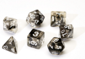 Sirius Dice 7 Die Set: Translucent Black Cloud Resin 