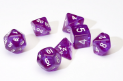 Sirius Dice 7 Die Set: Translucent Purple Resin 