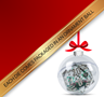 Sirius Dice D20: Snow Globe Gold Ink and Silver Glitter 54mm - SDZ0012-01 [850001609753]