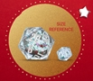 Sirius Dice D20: Snow Globe Silver Ink and Red/Green Glitter 54mm - SDZ0012-02 [850001609760]