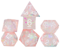 Sirius Dice: Sharp Edged: 7 Die Set: Pink Fairy 