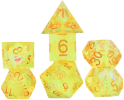 Sirius Dice: Sharp Edged: 7 Die Set: Yellow Fairy 