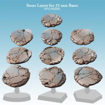 Spellcrow Bases: Stone Layers for 25 mm Bases 