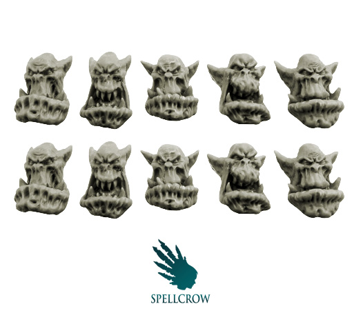 Spellcrow Conversion Bits: Orc Bulky Heads 