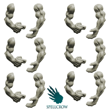 Spellcrow Conversion Bits: Orc Hands for Shooting Weapon 