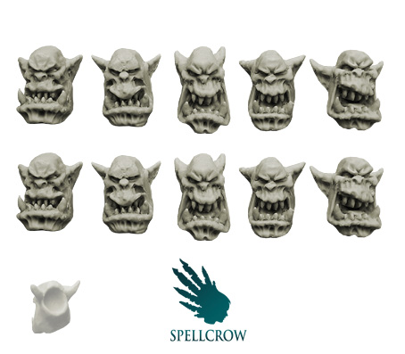 Spellcrow Conversion Bits: Orc Yelling Heads 