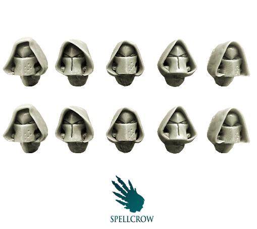 Spellcrow Conversion Bits: Space Knights Hooded Helmets 